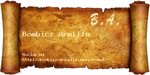 Bombicz Armilla névjegykártya